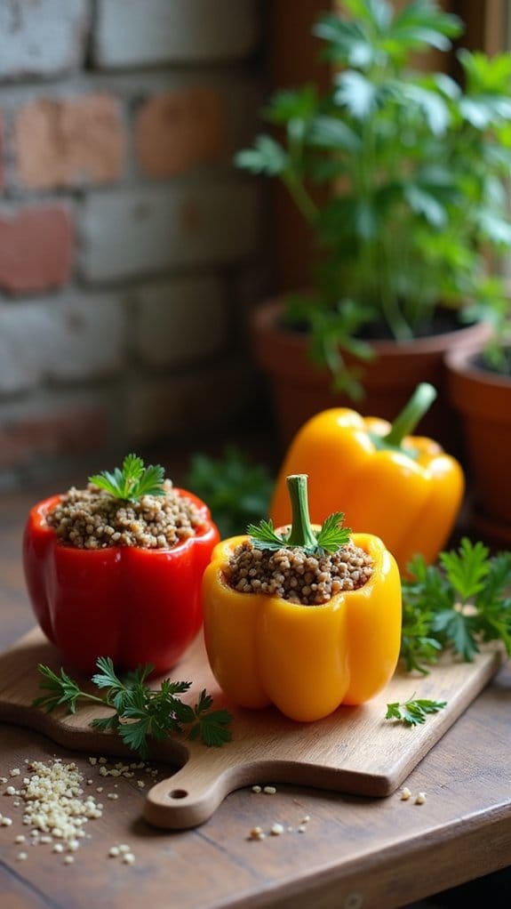 colorful stuffed bell peppers