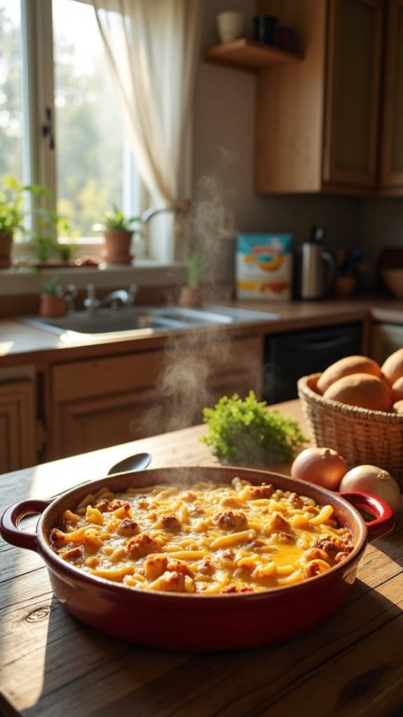 comforting beef noodle casserole