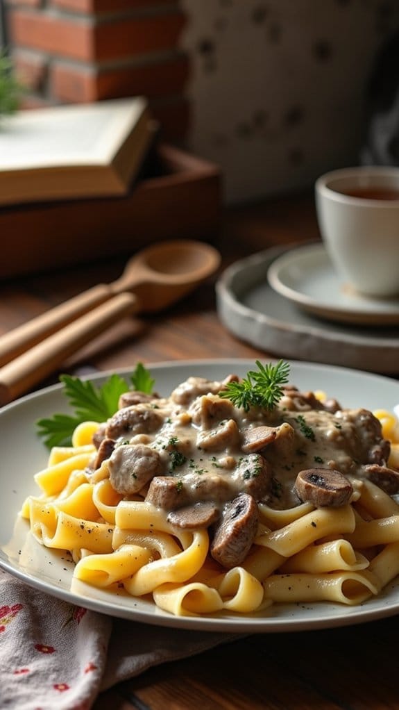 comforting beef noodle dish