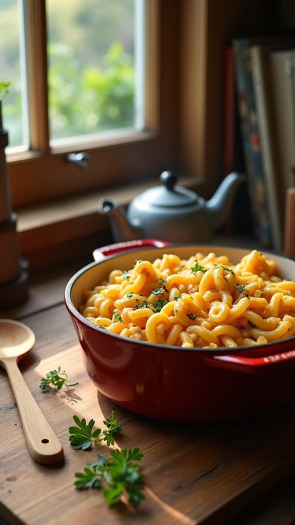 comforting cheesy beef macaroni