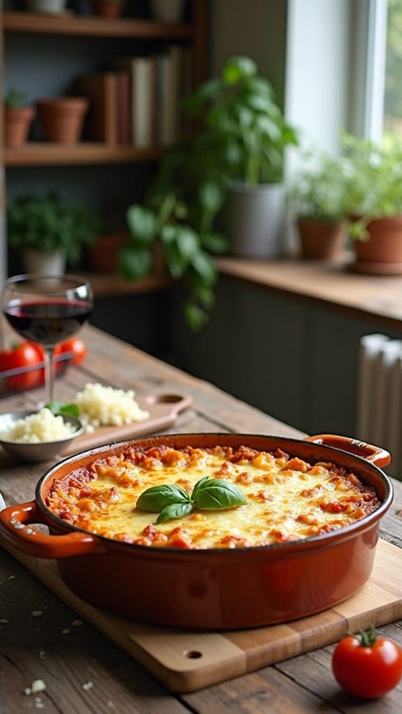 comforting cheesy pasta bake