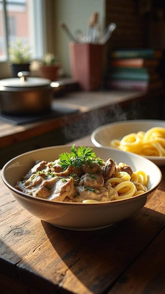 comforting creamy beef dish