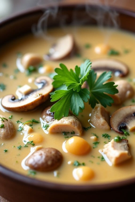 comforting creamy chicken soup