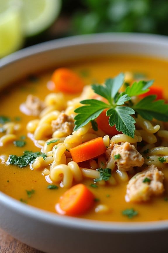 comforting curried chicken soup