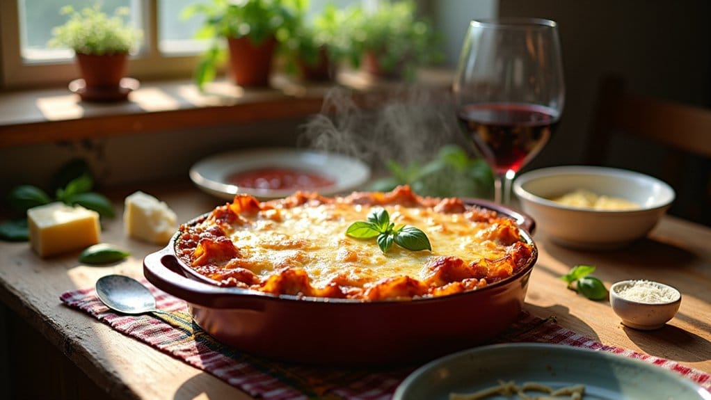 comforting ground beef lasagna