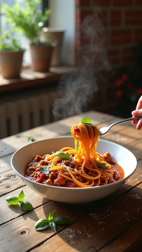 comforting spaghetti meat sauce
