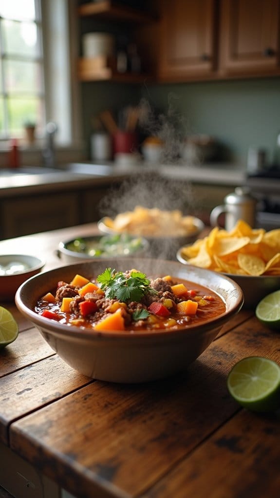 comforting sweet potato chili