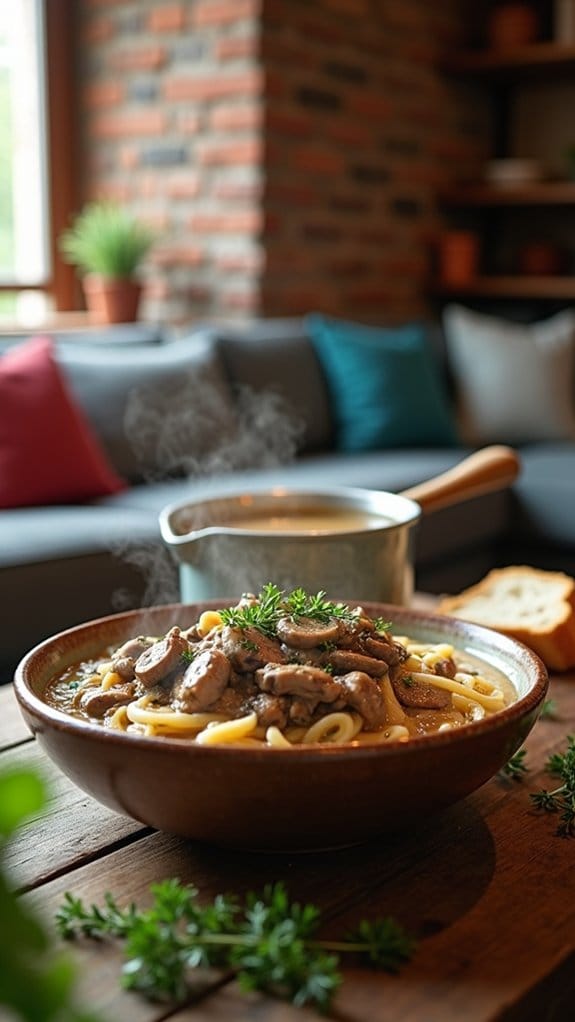 creamy beef mushroom delight