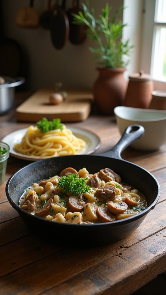 creamy beef mushroom dish