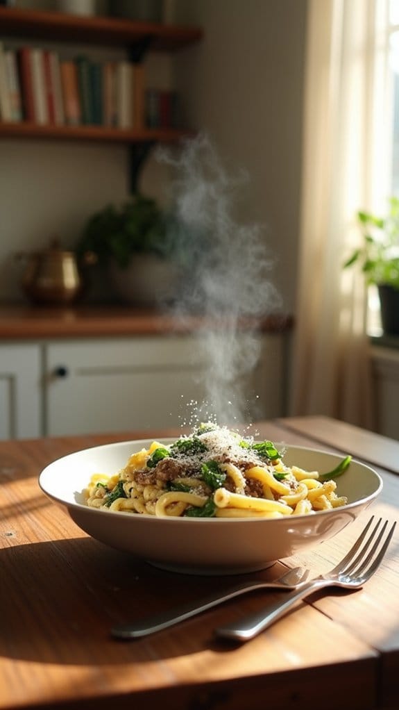 creamy beef spinach delight