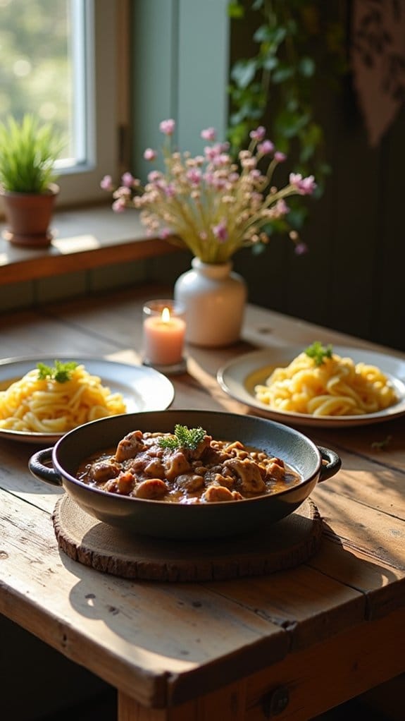 creamy beef stroganoff delight
