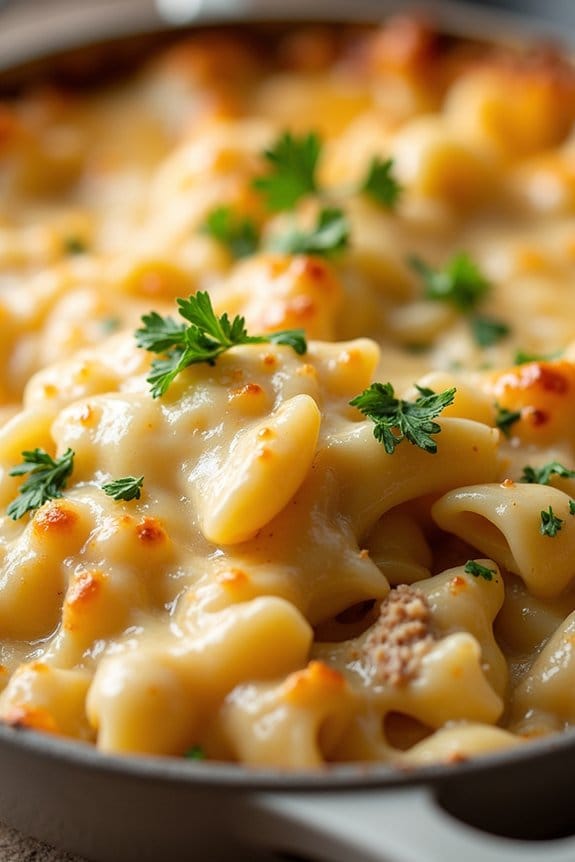 creamy chicken alfredo casserole
