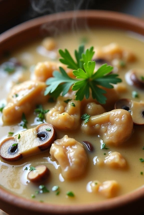 creamy chicken mushroom soup