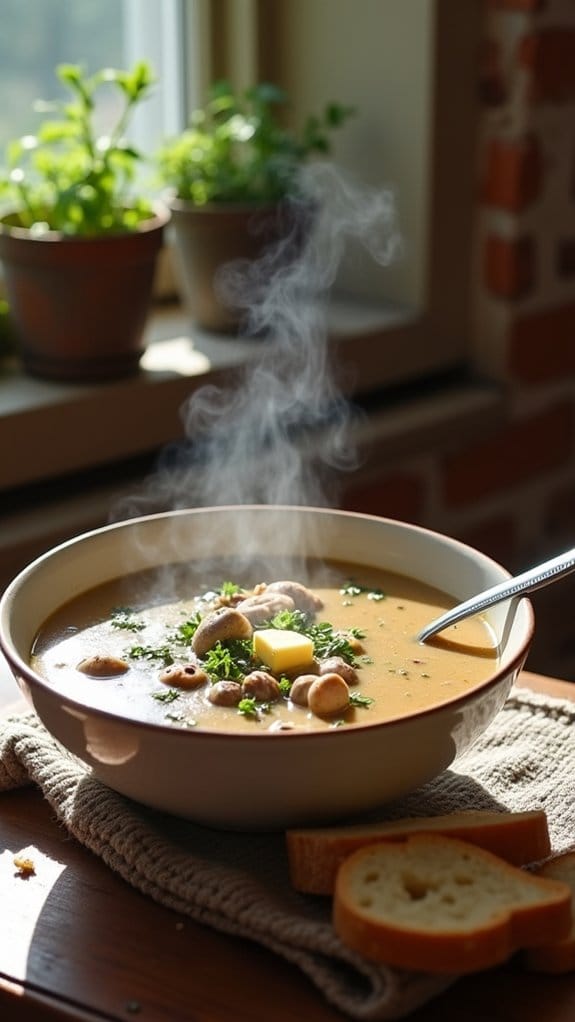creamy comforting beef soup