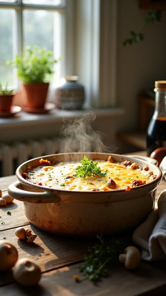 creamy mushroom beef comfort