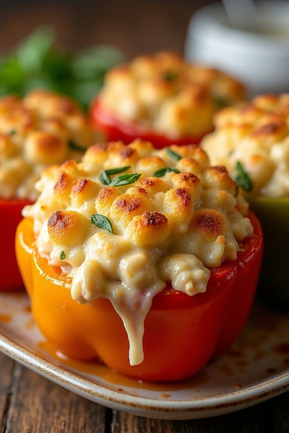 creamy stuffed chicken peppers