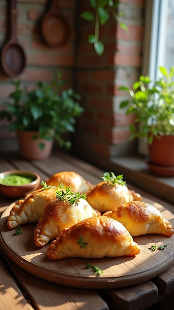 crispy golden beef pastries
