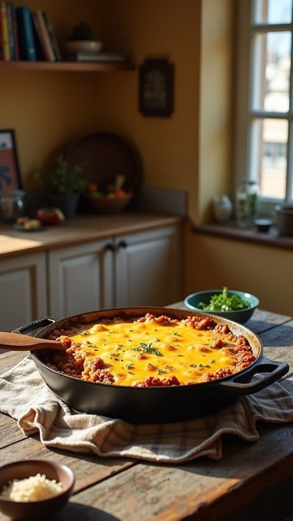 crockpot cheesy beef casserole