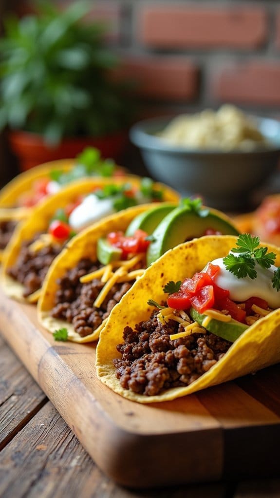 customizable loaded beef tacos