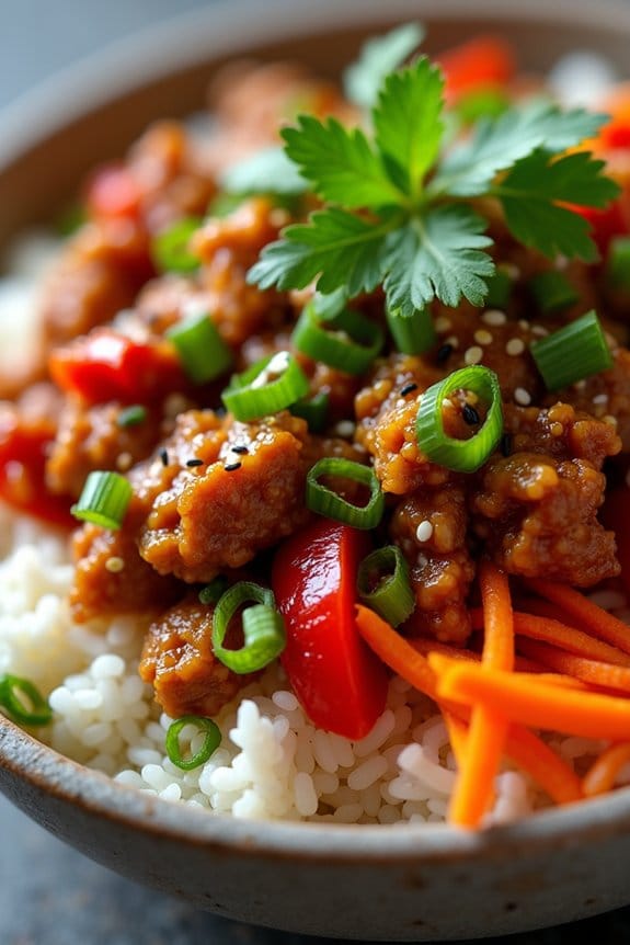 delicious asian chicken bowls