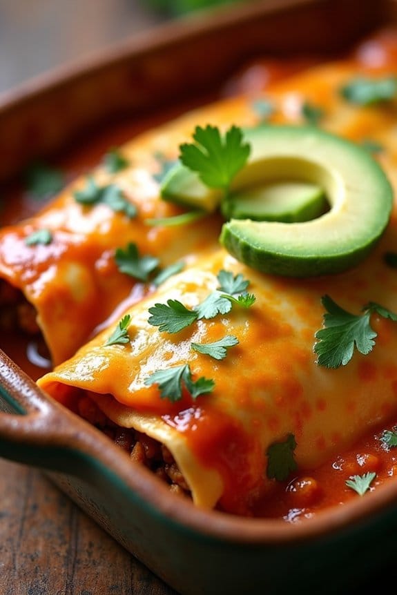 delicious baked chicken enchiladas