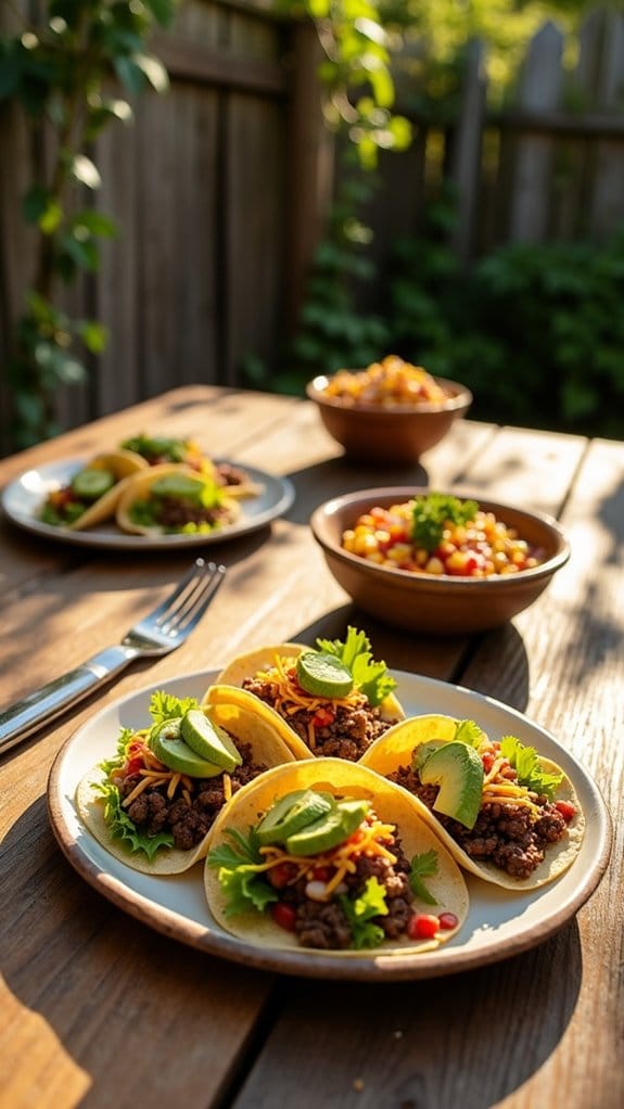 delicious beef avocado tacos