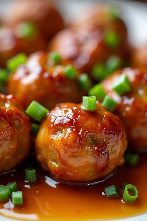 delicious honey garlic meatballs