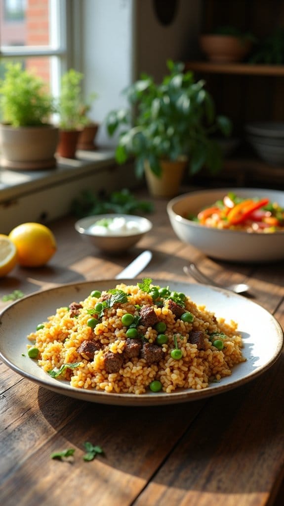 flavorful beef and rice