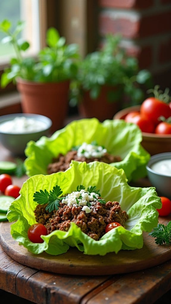 flavorful beef lettuce wraps