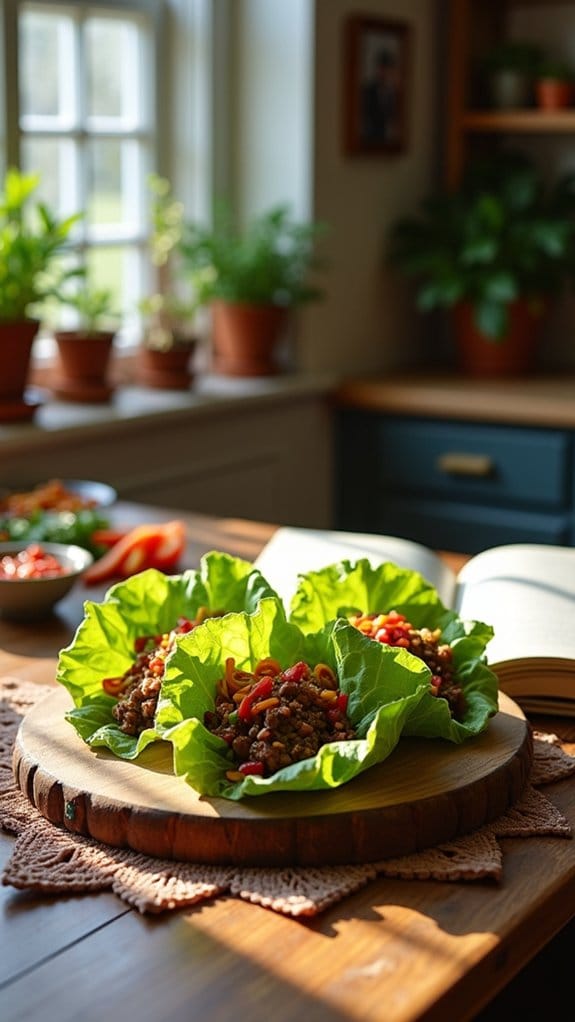 flavorful beef lettuce wraps