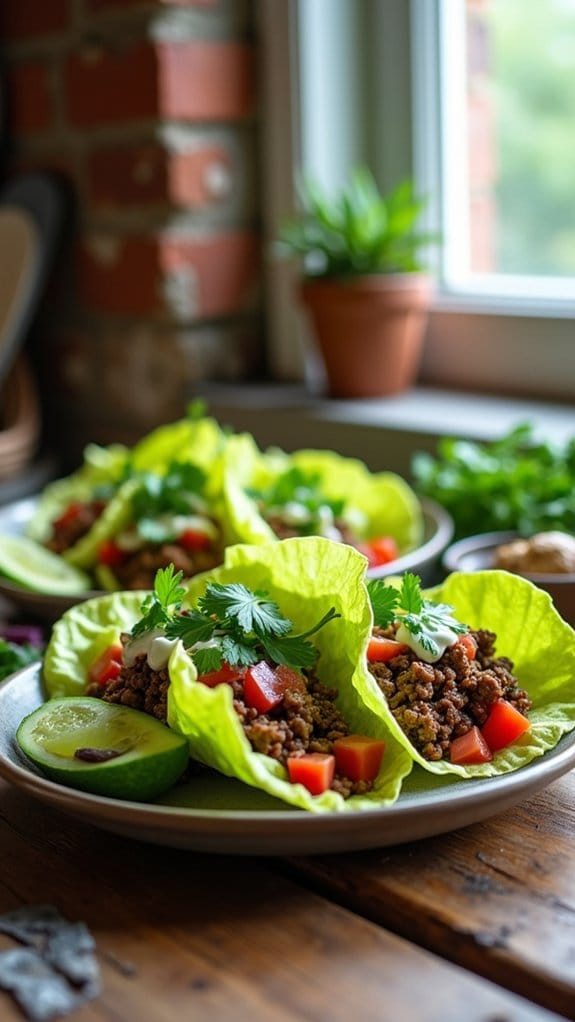 flavorful beef lettuce wraps