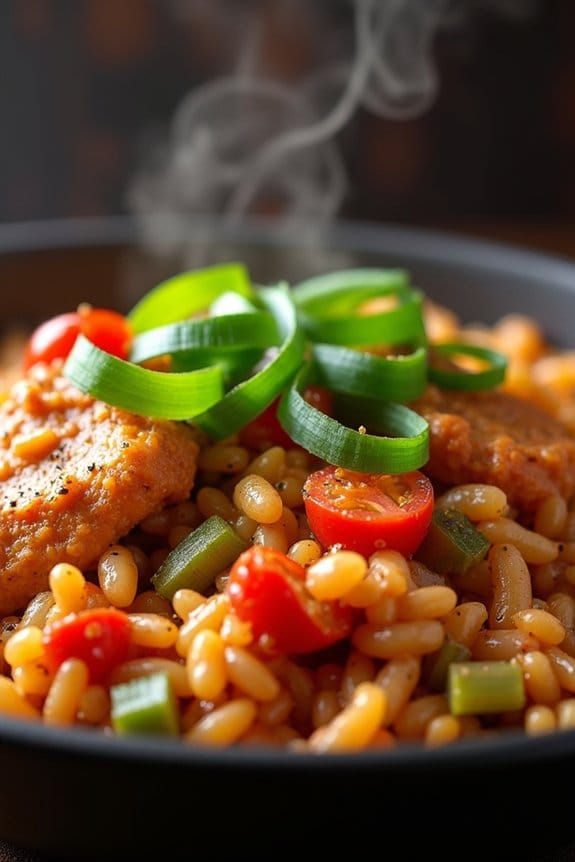 flavorful cajun chicken jambalaya
