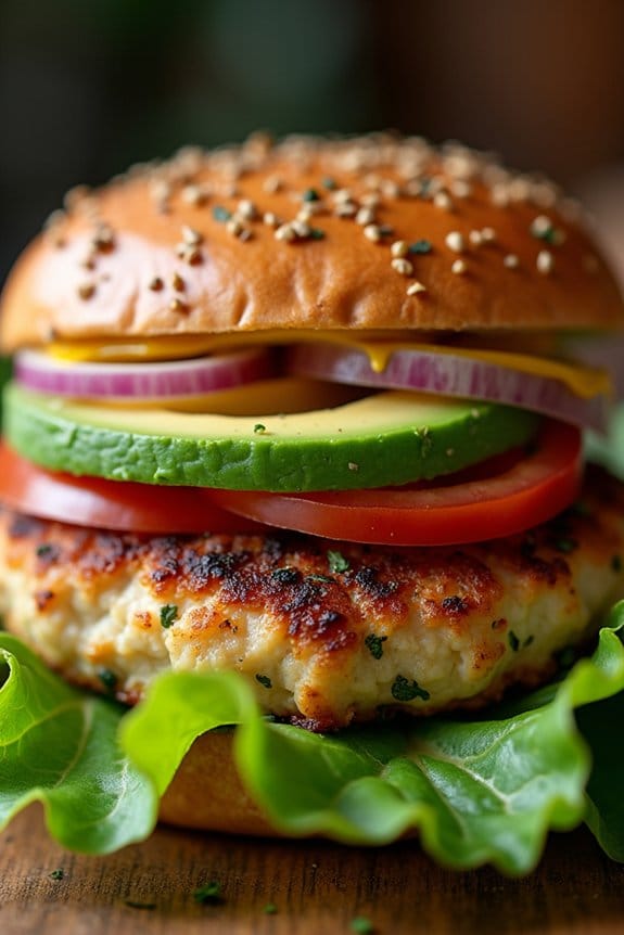 flavorful healthy chicken burgers