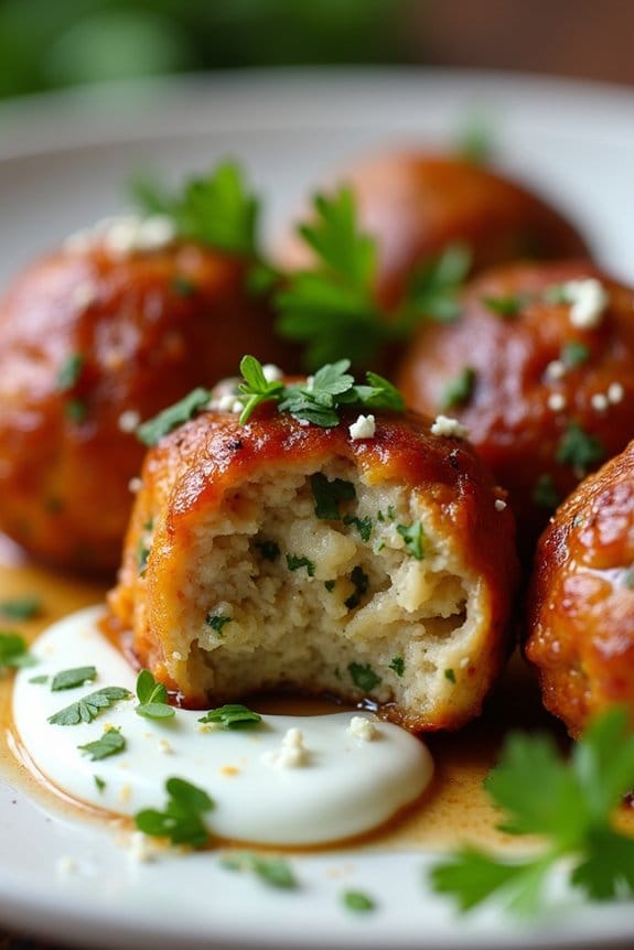 flavorful mediterranean chicken meatballs