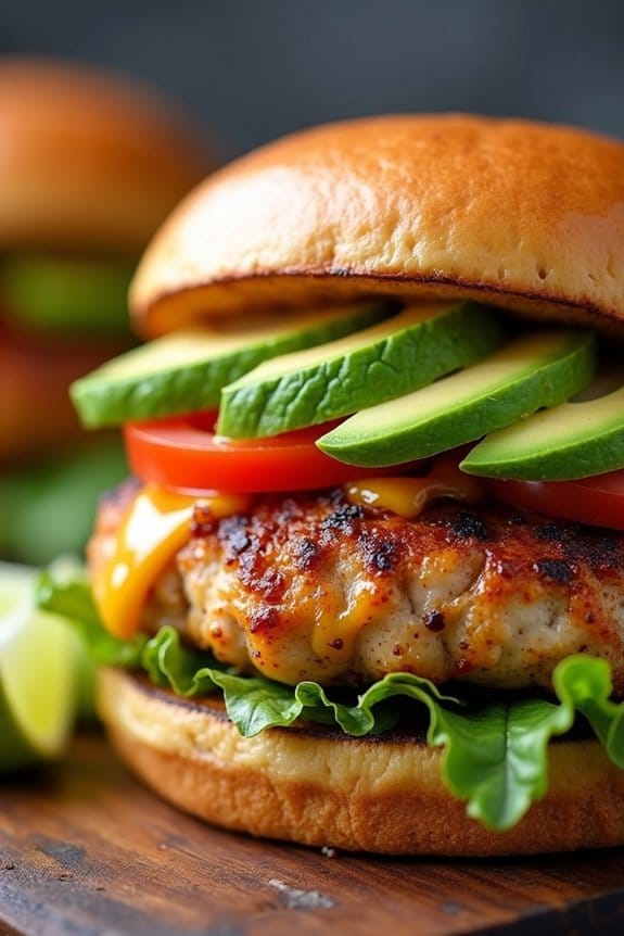flavorful southwest chicken burgers