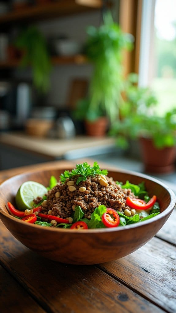flavorful spicy beef salad