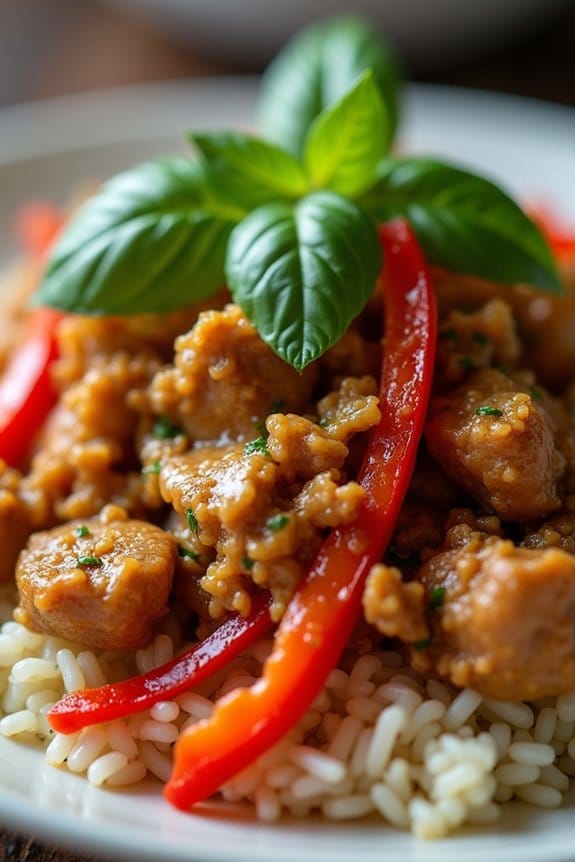 flavorful thai chicken basil
