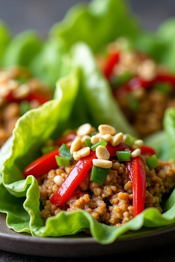 flavorful thai chicken wraps