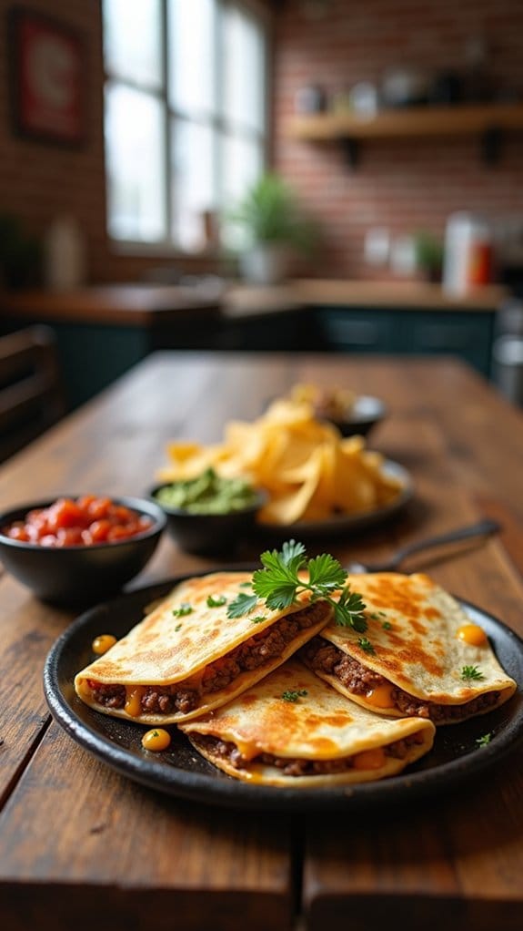 game day beef quesadillas
