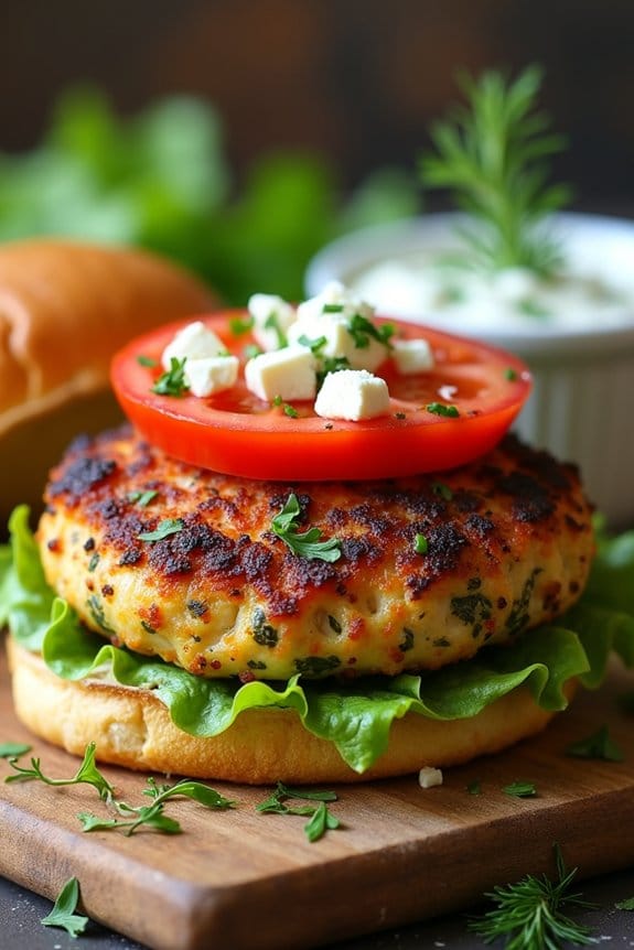 garlic herb chicken burgers