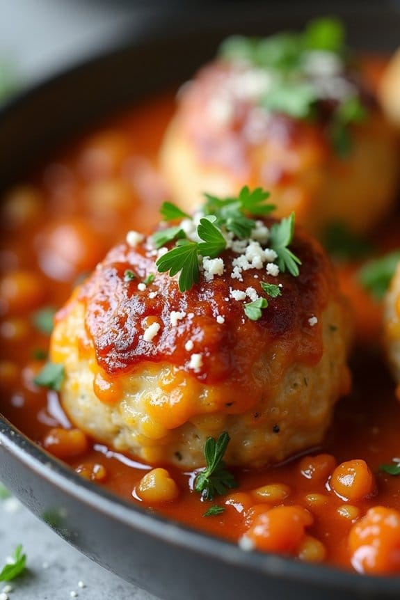 garlic parmesan chicken meatballs recipe