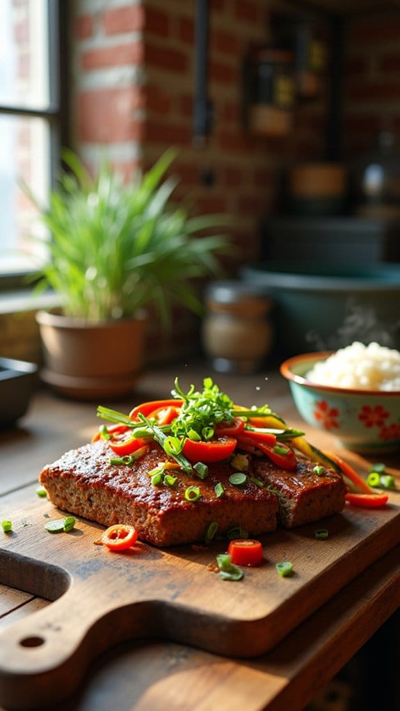 ginger infused asian meatloaf