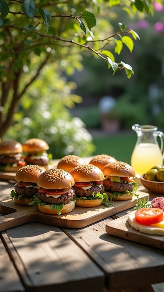 gourmet beef burger sliders