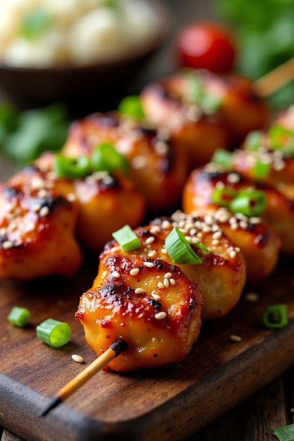 grilled teriyaki chicken skewers