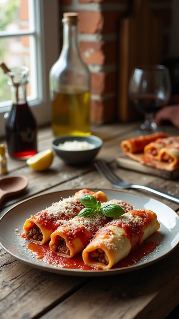 ground beef lasagna roll ups