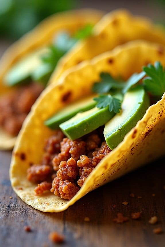 ground chicken avocado tacos