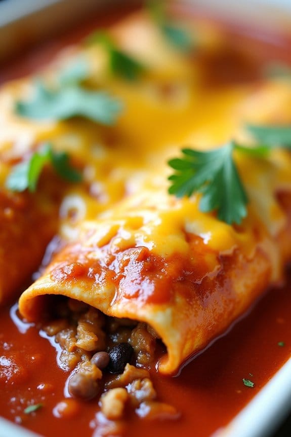 ground chicken black bean enchiladas