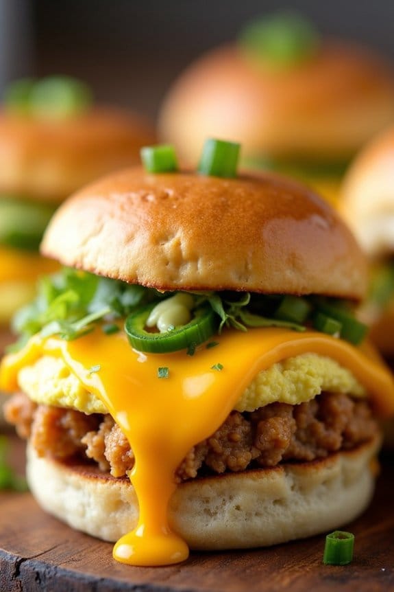 ground chicken breakfast sliders