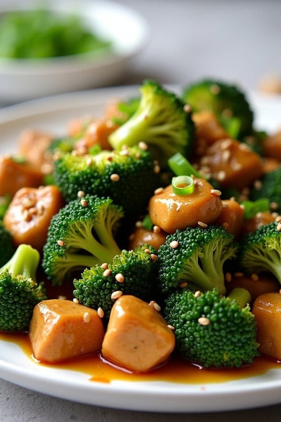 ground chicken broccoli stir fry