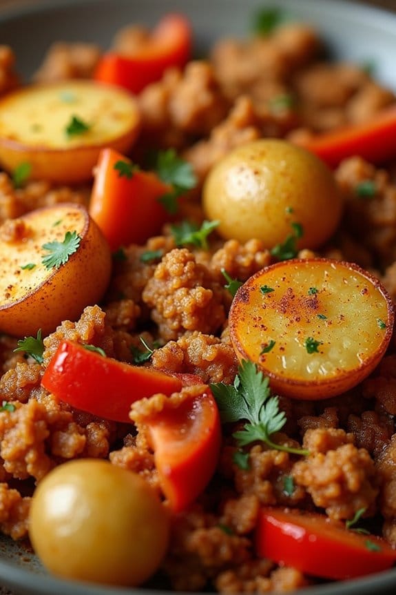 ground chicken potato hash